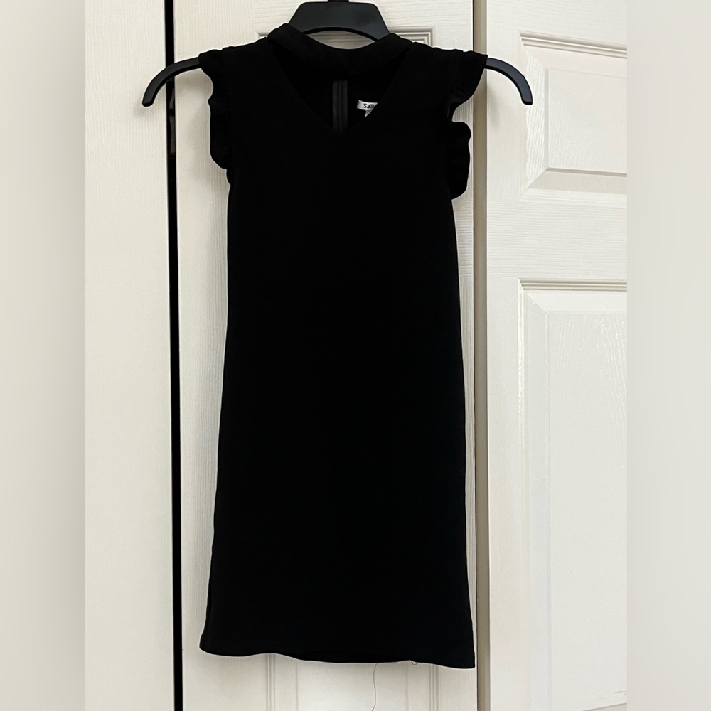 ⭐️EUC - Sally Miller - Black short Ruffle sleeveless dress - Woman's XS
